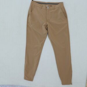 Primo Golf Jogger Mens 32x29‎ Khaki Tapered Stretch Ankle Zip Standard Fit Pant